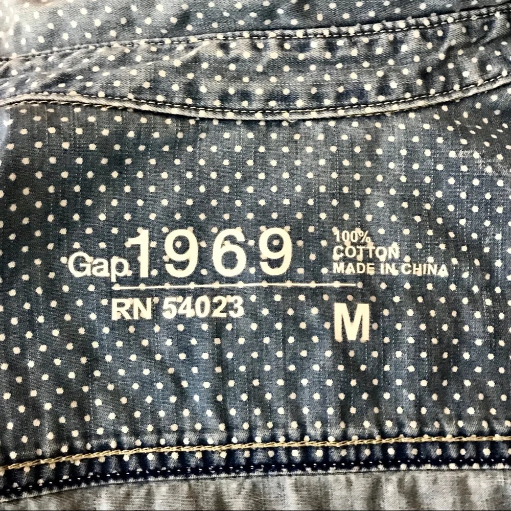 Gap Icon M Boy shirt polka dot denim